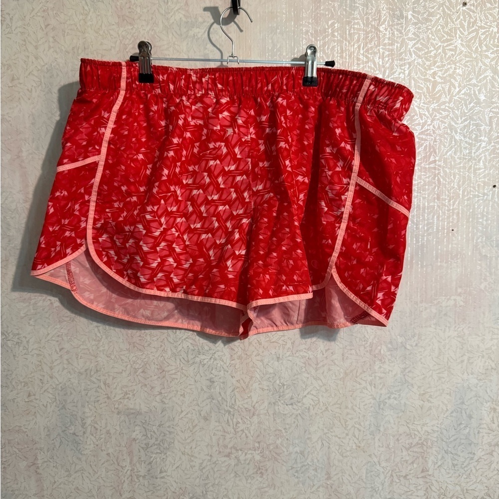 Champion Powertrain Red Patterned Athletic Shorts, Sz XL
